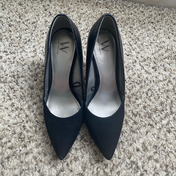 WORTHINGTON SUEDE WOMEN’S BLACK PUMPS SIZE 9 - Picture 4 of 14